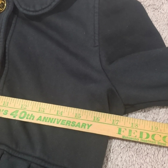 Juicy Couture Black Jacket Dress Gold Buttons Size Medium FLAWS - Picture 5 of 9